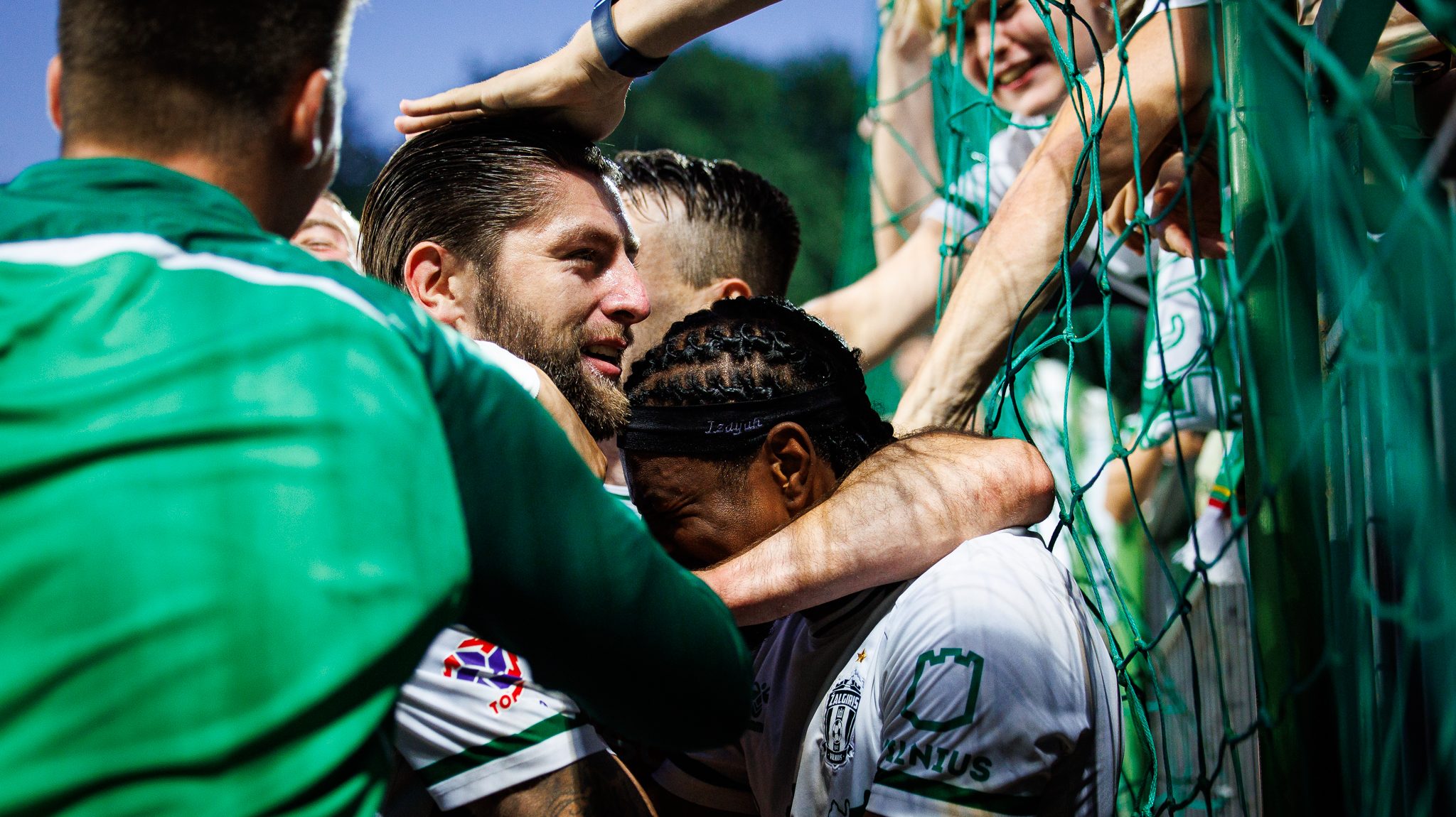 A Zalgiris játékosainak öröme a meccs végén.